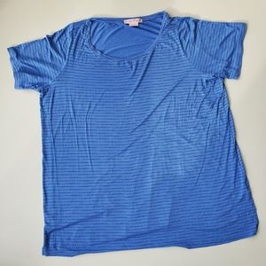 **$10 Add On*** Blue with navy dots tunic t-shirt